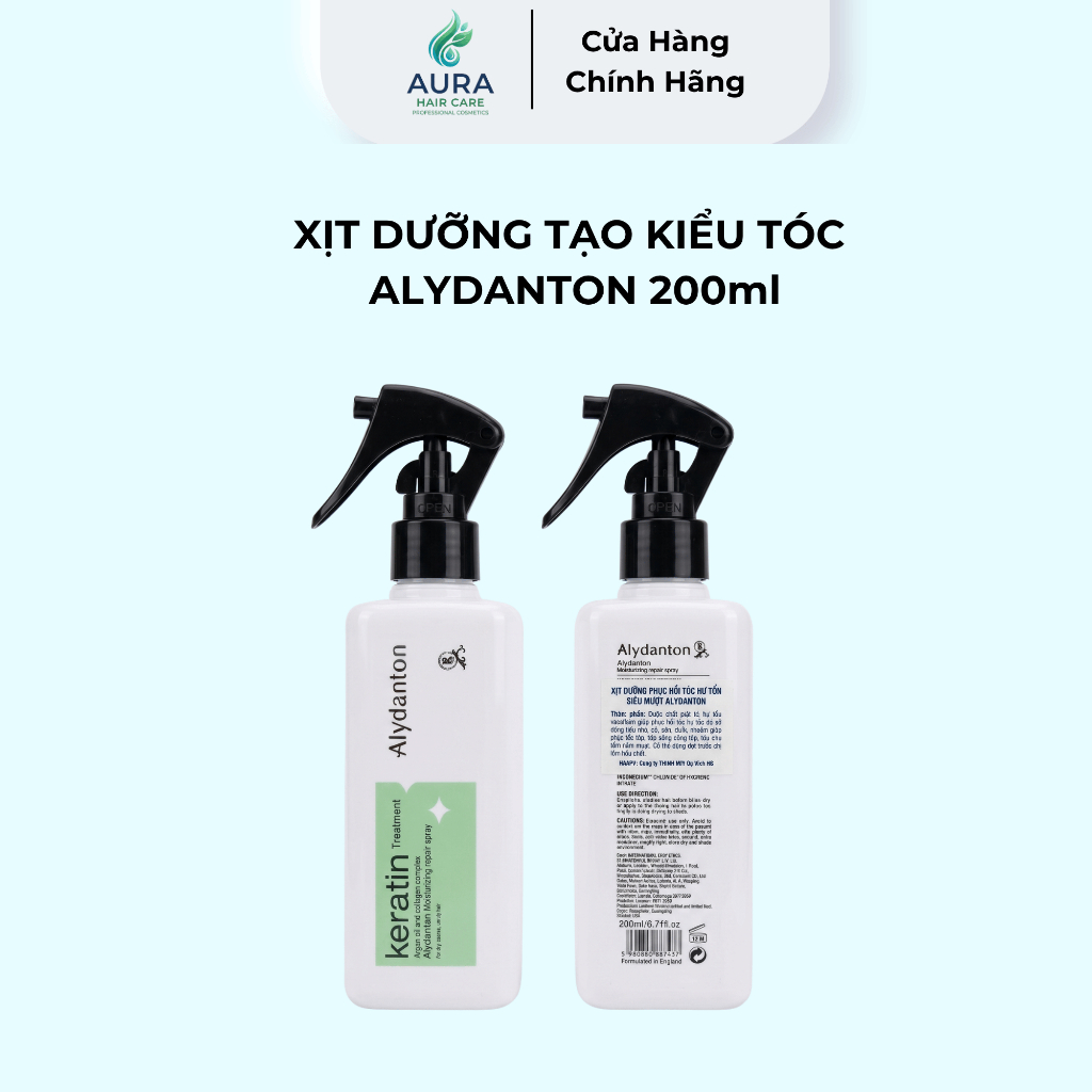 Xịt Dưỡng Tóc Alydanton Collagen 200ml - Phục Hồi Tóc Hư Tổn, Chống Nhiệt Và Dưỡng Tóc Mượt Tức Thì