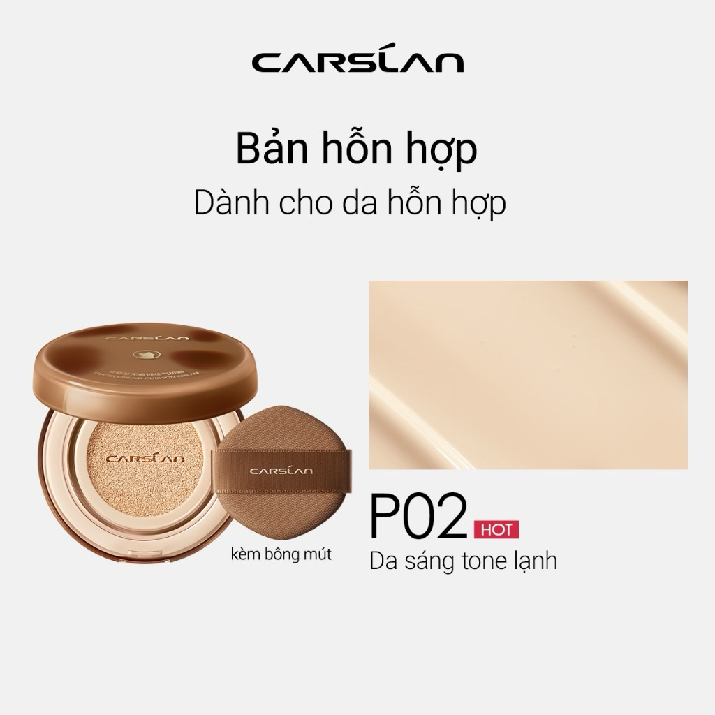 [Màu P02] LÕI THAY THẾ CUSHION CARSLAN tinh tế bám chặt dưỡng ẩm lâu trôi kiềm dầu dùng trang điểm m