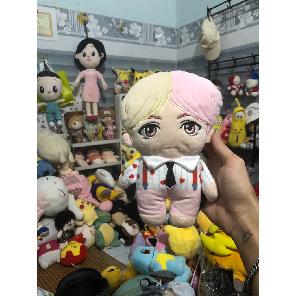 Gấu 2hand búp bê nhồi bông nhân vật BTS V thuộc dòng House of BTS Flat Cushion