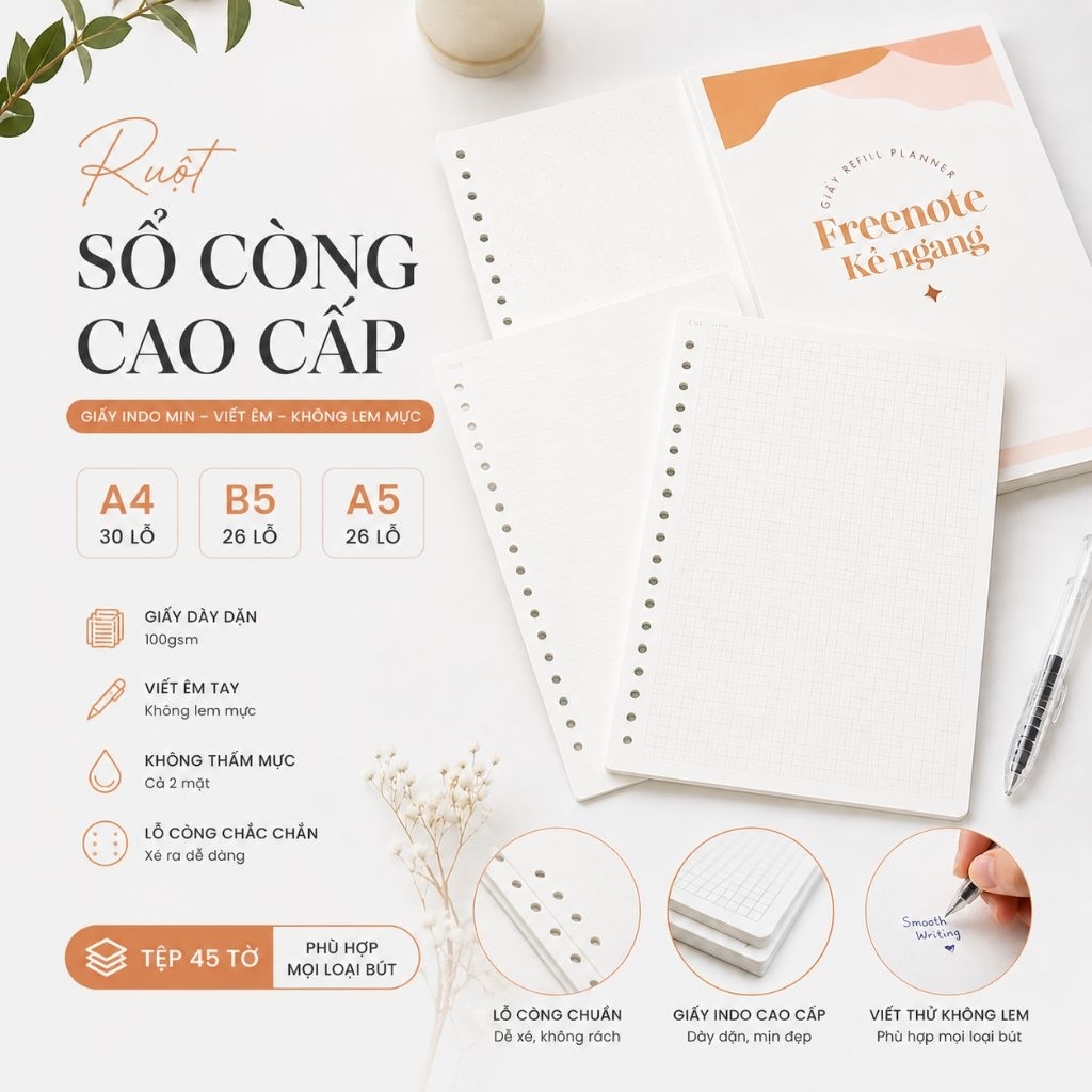 𝑹𝒖𝒐̣̂𝒕 𝑺𝒐̂̉ 𝑪𝒐̀𝒏𝒈 – 𝑮𝒊𝒂̂́𝒚 𝑰𝒏𝒅𝒐 𝑪𝒂𝒐 𝑪𝒂̂́𝒑 𝑨4 30 𝑳𝒐̂̃ / 𝑩5 20 𝑳𝒐̂̃ / 𝑨5 20 𝑳𝒐̂̃ – 𝑮𝒊𝒂̂́𝒚 𝑴𝒊̣𝒏, 𝑲𝒉𝒐̂𝒏𝒈 𝑳𝒆𝒎, 𝑻𝒆̣̂𝒑 45 𝑻𝒐̛̀