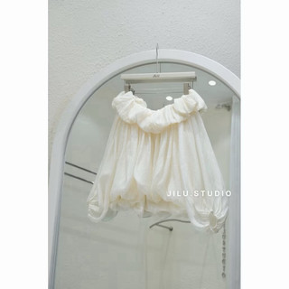 bigsize 60-140kg áo trễ vai kiểu sang chảnh from bồng