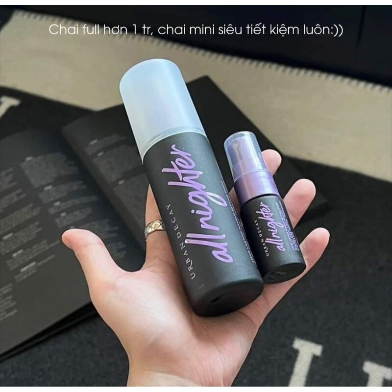 [ĐỌC KĨ MÔ TẢ] Xịt khoá nền Urban Decay All Nighter, xịt khóa Makeup Urban Decay 15ml FULLBOX