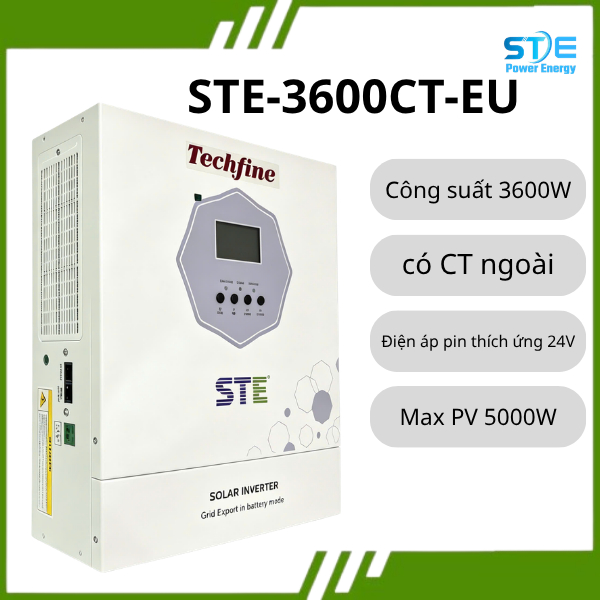 INVERTER HYBRID NĂNG LƯỢNG MẶT TRỜI 3.6KW – STE-3600CT-EU (CÓ CT ngoài)