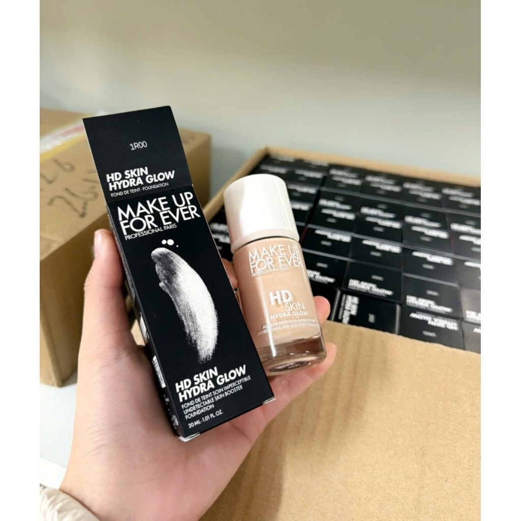Kem nền Make Up Forever Hd Skin Hydra Glow tone 1N00 1R00 fullbox 5ml, Kem nền MUFE