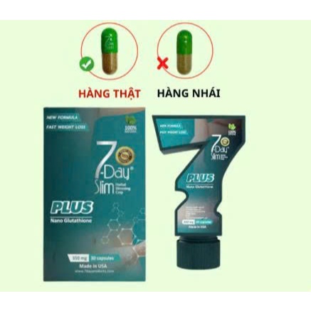 Viên uống giảm cân 7 Day Slim USA 30 Viên (PHIÊN BẢN PLUS)