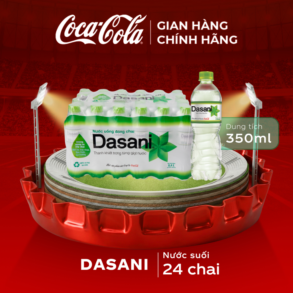 Lốc 24 Chai Nước Suối Dasani 350ml/Chai Coca-Cola Official Store Sale 15.05_SP