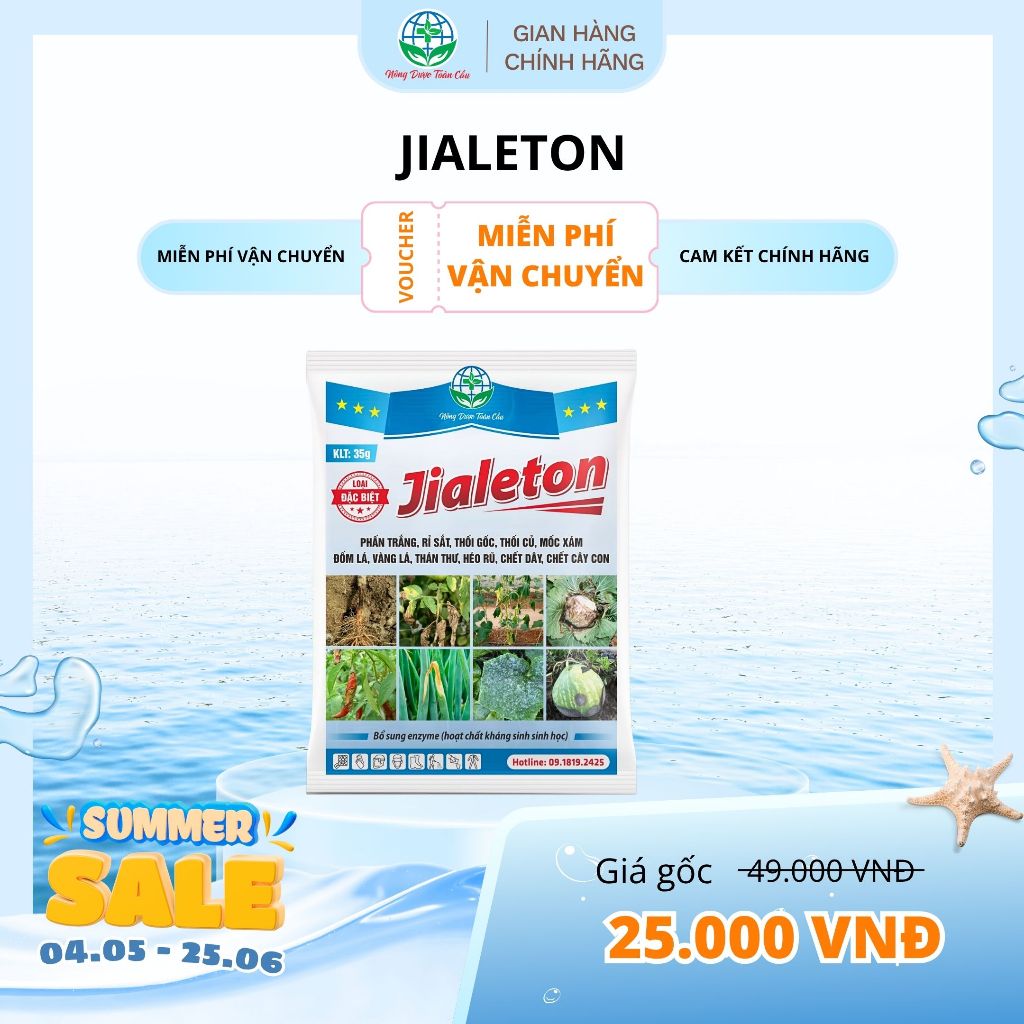 Jialeton - Phòng và giải q.uyết phấn trắng, gỉ sắt, s.ương mai, thán th.ư, đốm lá trên rau màu