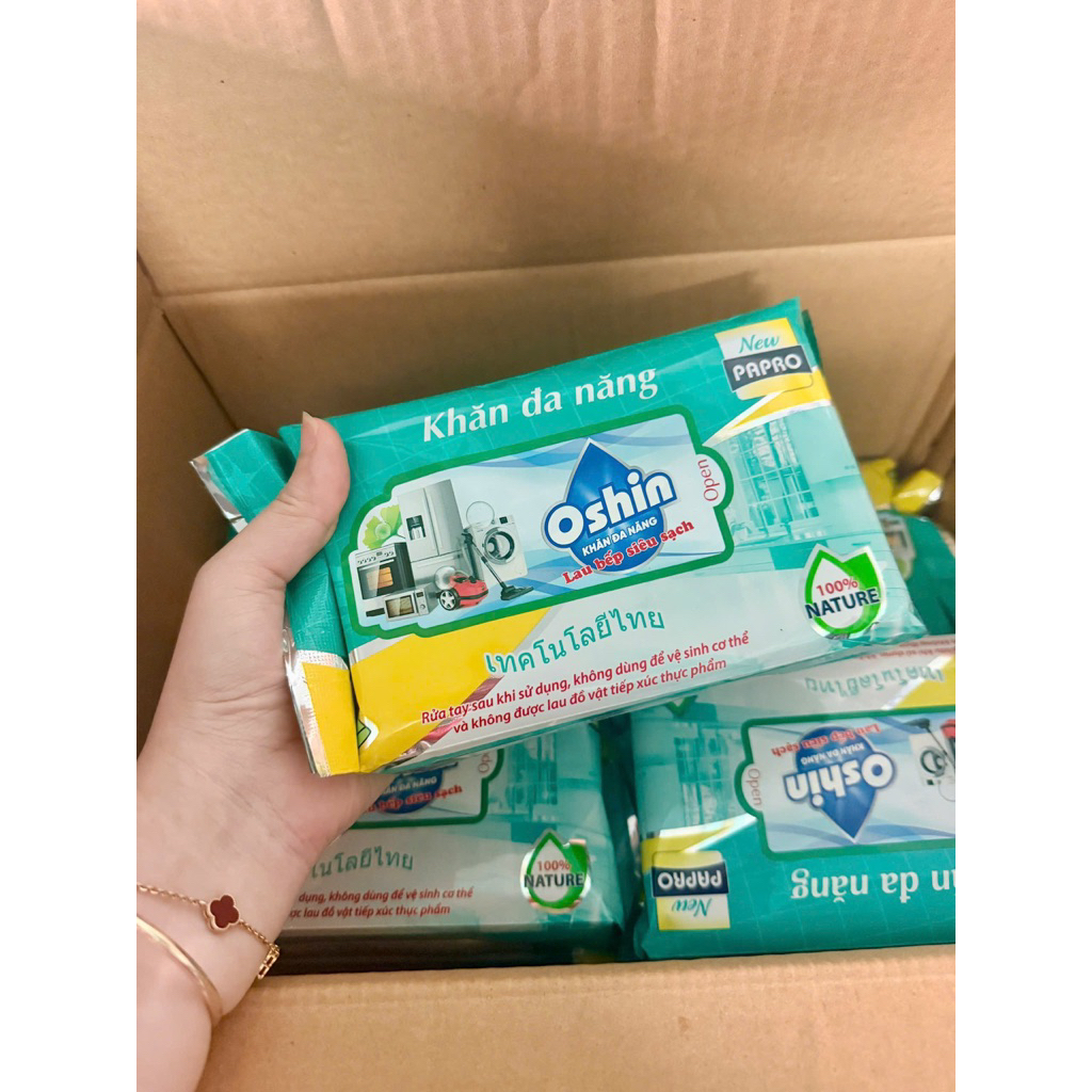 [Chính hãng] Khăn đa năng Oshin lau bếp siêu sạch - 30 tờ