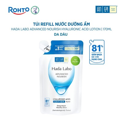 Túi refill Nước dưỡng ẩm tối ưu Hada Labo Advanced Nourish Lotion dùng cho da dầu 170ml