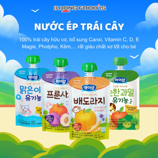 Nước Ép Trái Cây Cho Bé ILDONG FOOD'IS Ayiyum Nước Hoa Quả Ăn Dặm Hàn Quốc 100ml