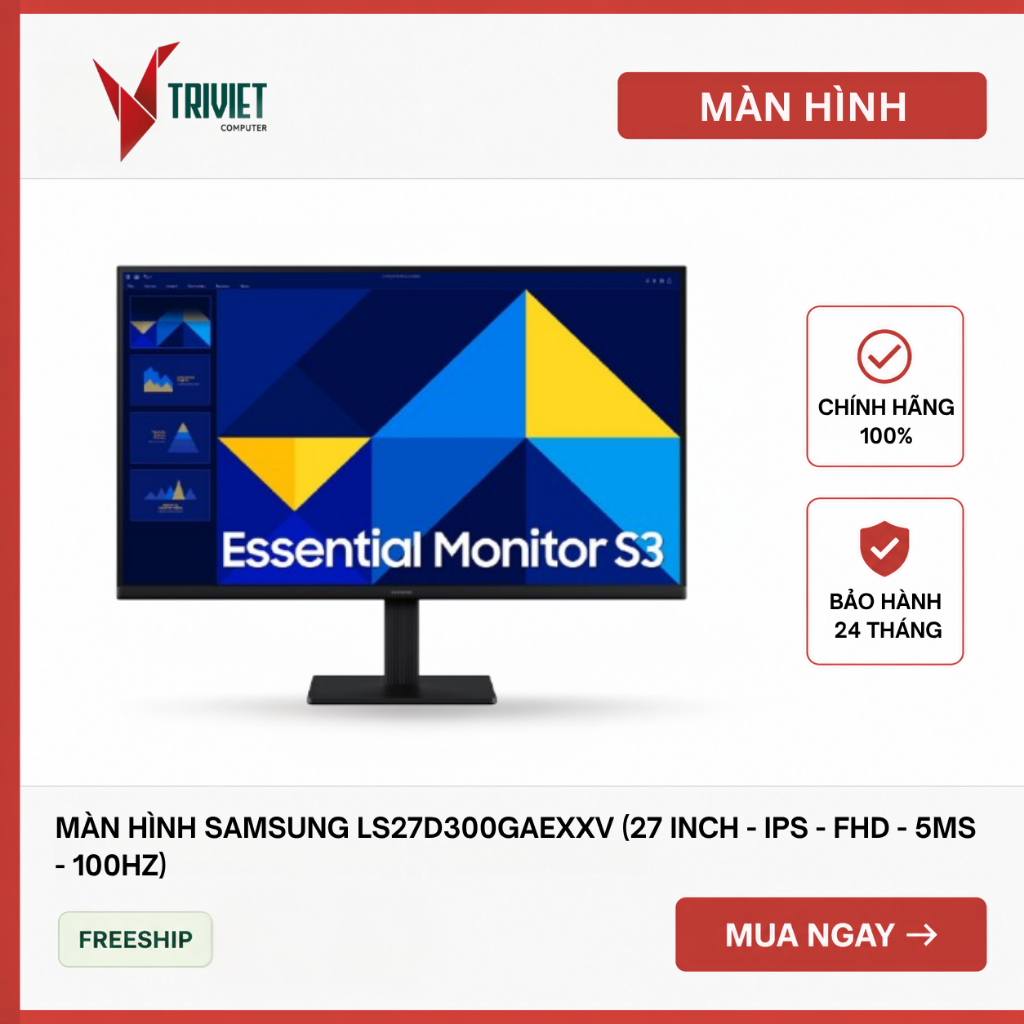 Màn Hình SAMSUNG LS27D300GAEXXV (27 inch - IPS - FHD - 5ms - 100Hz)