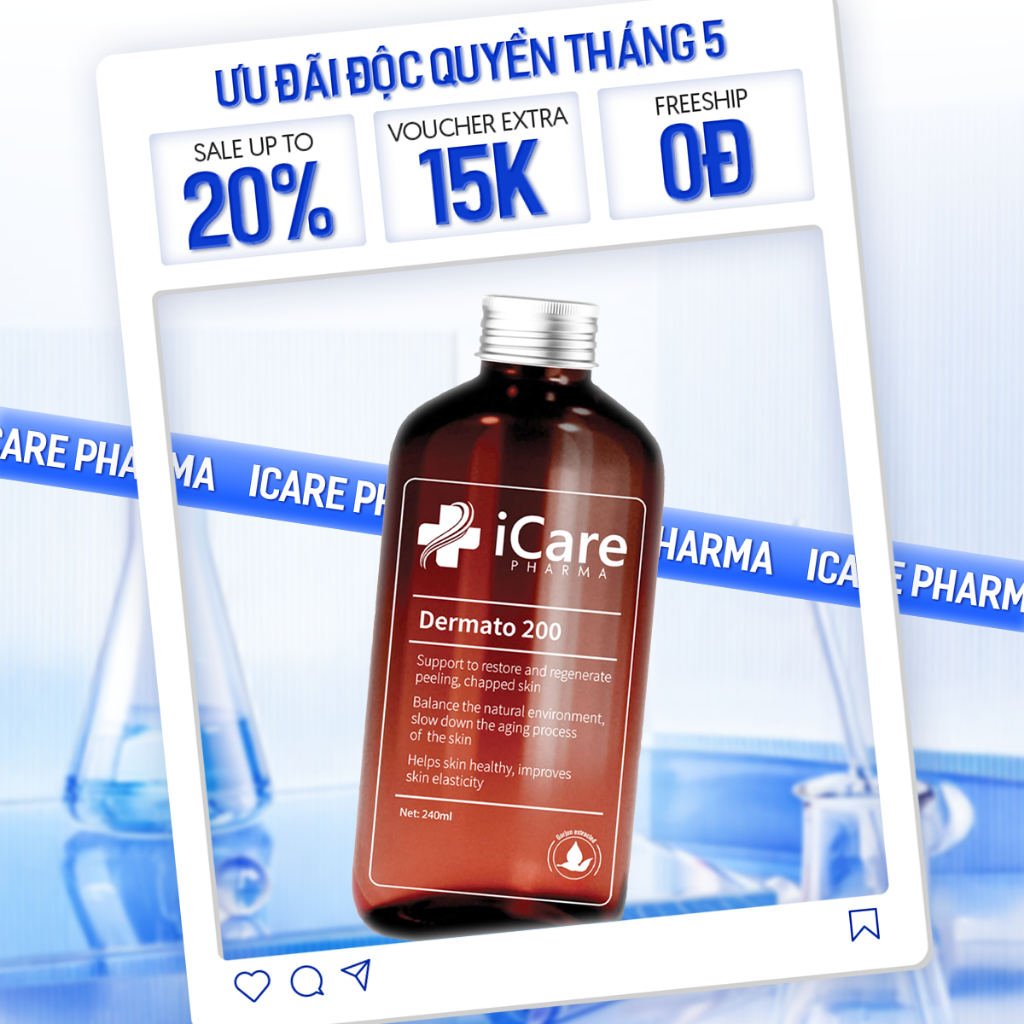 Sản Phẩm Dermato 200 | Chai 240ml | Thương Hiệu iCare Pharma