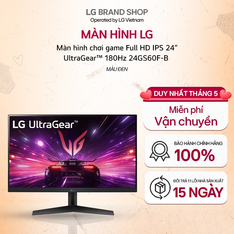 Màn hình chơi game Full HD IPS 24" UltraGear™ 24GS60F-B | 180Hz, IPS 1 ms (GtG), HDR10