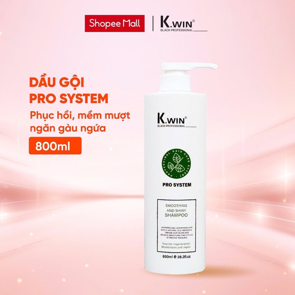 Dầu gội K.win Pro System phục hồi mềm mượt ngăn dầu 800ml