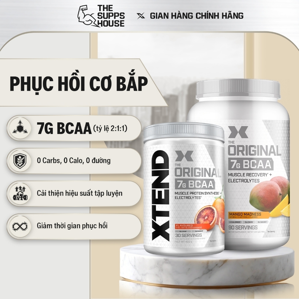Xtend Scivation BCAA Original cải thiện thời gian phục hồi và tăng cơ