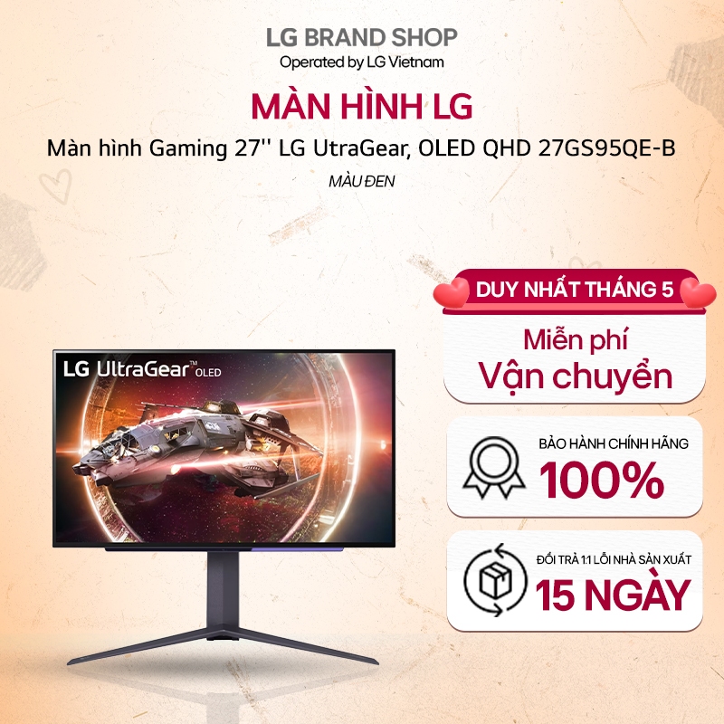 27GS95QE-B.ATV-Màn hình Gaming 27'' LG UtraGear, OLED QHD với tốc độ làm mới 240Hz