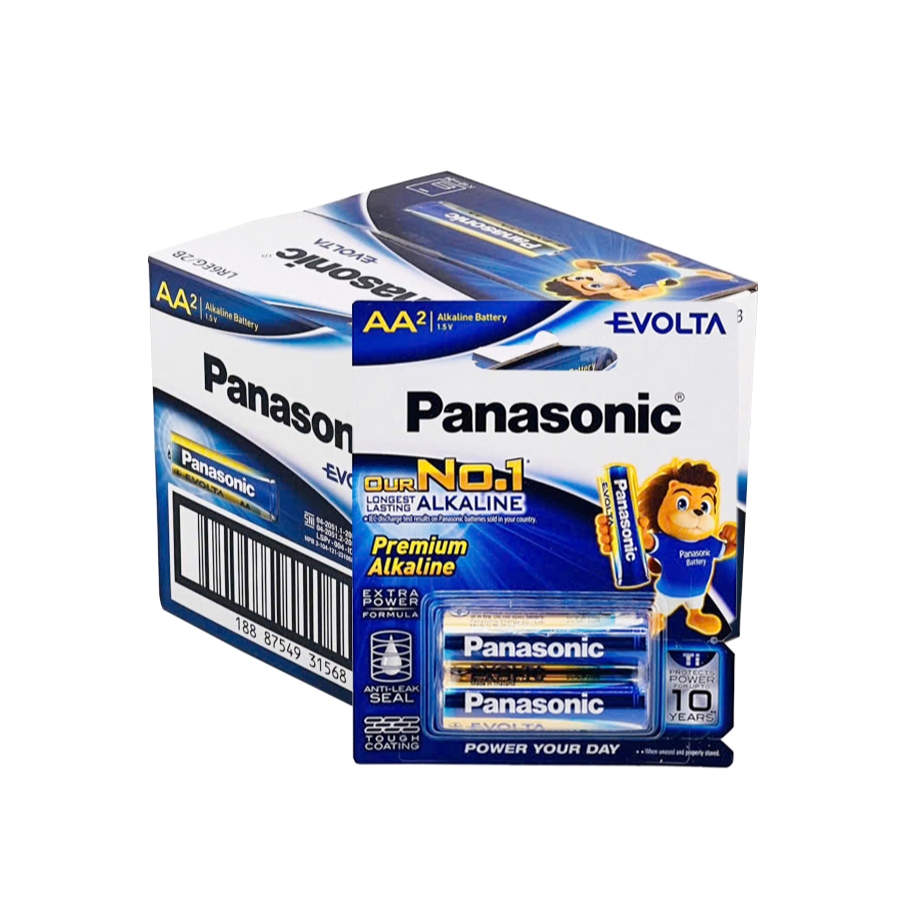 Hộp 12 Đôi Pin AA Panasonic Evolta Siêu Bền Siêu Năng Lượng