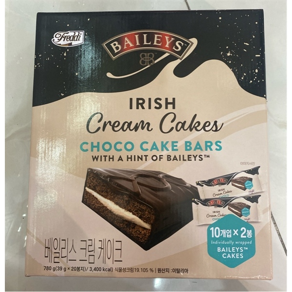 🍫🍾🥛BÁNH SOCOLA NHÂN RƯỢU SỮA CAO CẤP CỦA Ý BAILEYS IRISH CREAM CAKES CHOCO CAKE BARS HỘP 780G U.S.A🛬