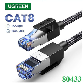 Cáp mạng Cat8 40Gbs Cat7 10Gbs đúc sẵn bọc dù dài 1.5m 3m 5m 10m 20m Dây Lan RJ45 Ugreen
