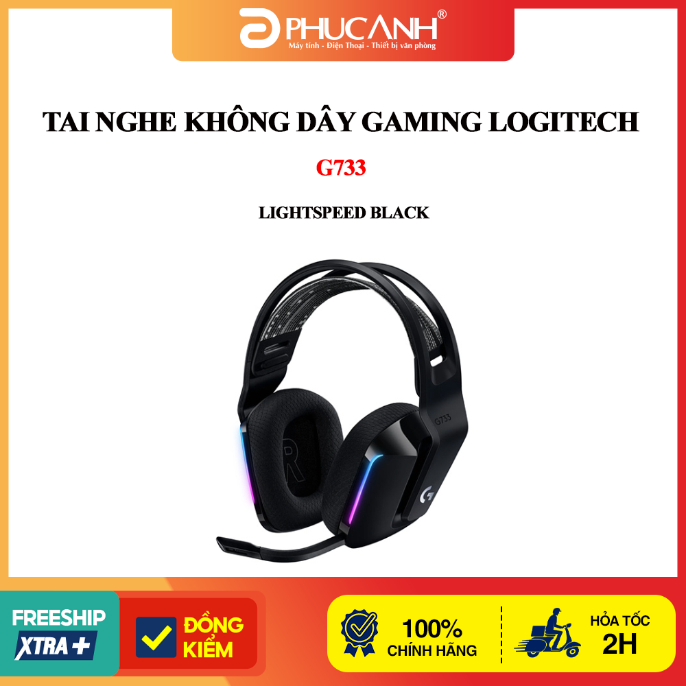 Tai nghe không dây Gaming Logitech G733 LIGHTSPEED Black
