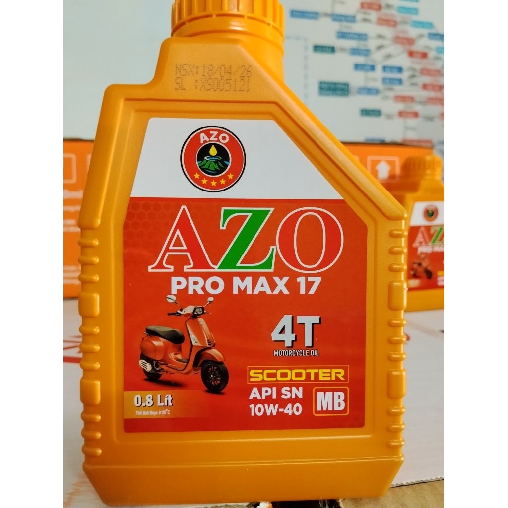 NHỚT AZO PRO MAX 1OW40 800ML