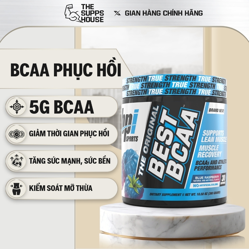 Bột phục hồi và phát triển cơ BPI Best BCAA cải thiện hiệu suất tập luyện