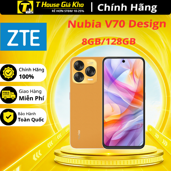 [Chính Hãng] Điện Thoại ZTE Nubia V70 Design 8GB/128GB Fullbox Mới 100% Đẹp Keng - Hàng Công Ty Bảo 