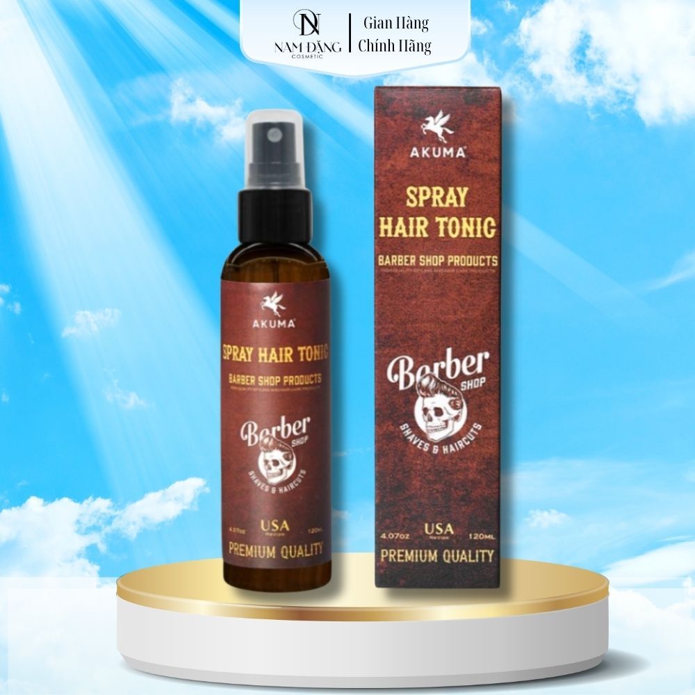 Xịt tạo phồng tóc AKUMA SPRAY HAIR TONIC tạo độ phồng tự nhiên, không gây bết và nặng tóc