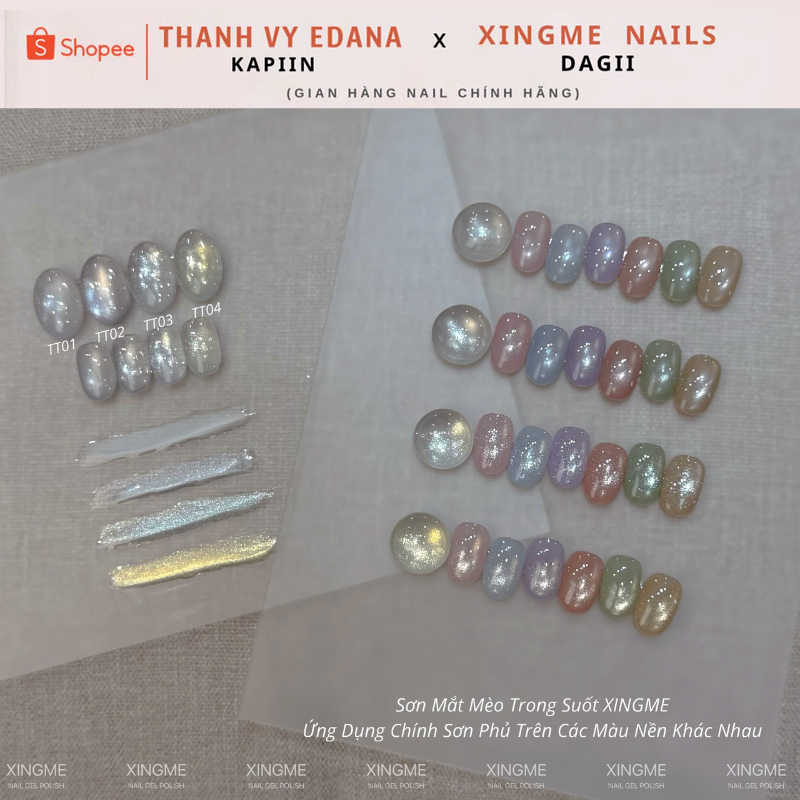 Sơn mắt mèo trong suốt XINGME chai 12g  [THANH VY EDANA]