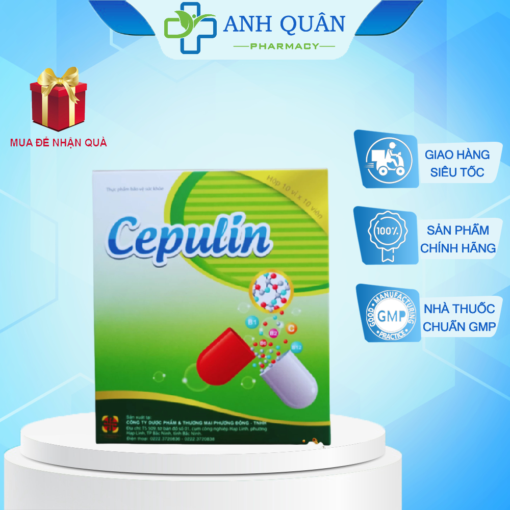 [CHÍNH HÃNG] Cepulin - Thymomodulin (Hộp 10 vỉ x 10 viên) Hỗ trợ tăng cường sức đề kháng (hàng chuẩn