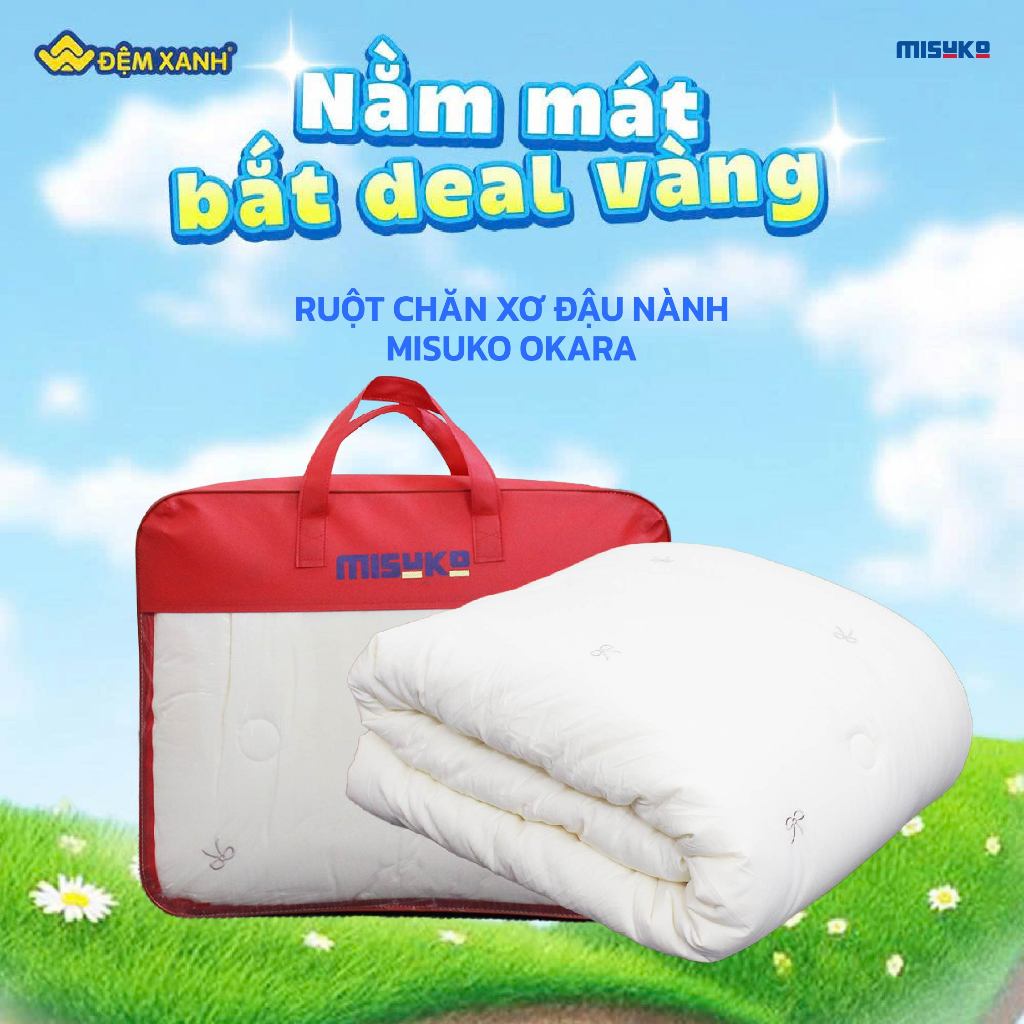 Ruột chăn xơ đậu nành Misuko Okara (Hàng cao cấp)