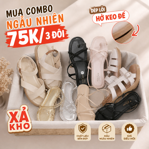 ( sd-0279) Giày Sandal Nữ WINDY Đế Bệt Cao Cấp Quai Ngang Êm Chân sd-0270