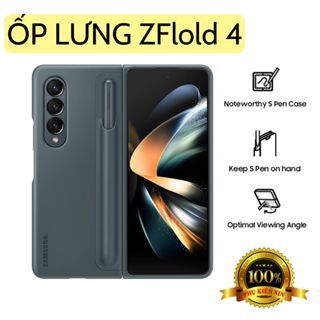 Ốp lưng Samsung Galaxy Z Fold 4, Fold4 kèm chân chống và ngăn để bút