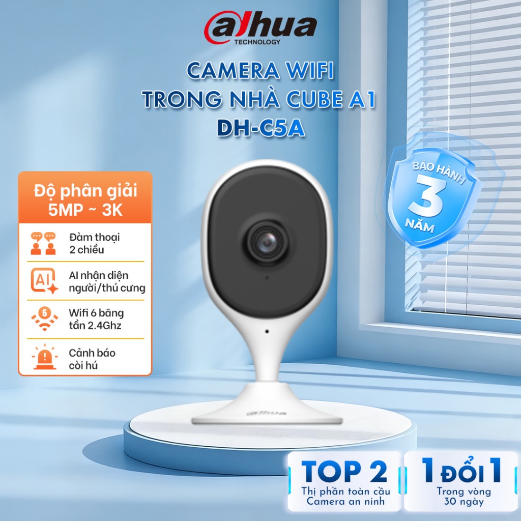[ƯU ĐÃI LIVESTREAM] Camera Wifi Dahua Cube A1 3MP Đàm thoại 2 chiều , Đế nam châm tự hit, Giám Sát 2