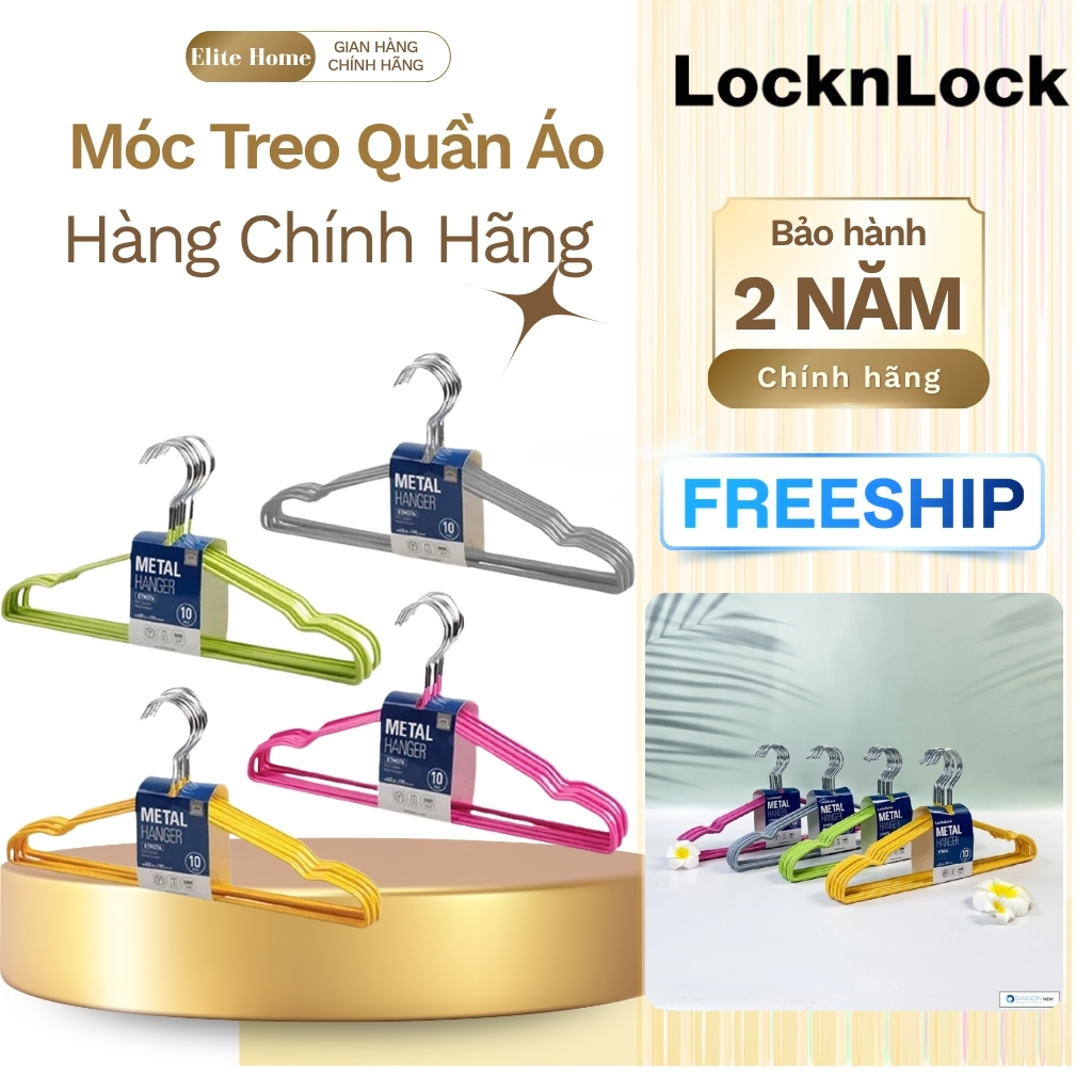 Móc Treo Quần Áo Lock&Lock ETM376 – Nhựa Cao Cấp, Chống Trượt, Bền Đẹp