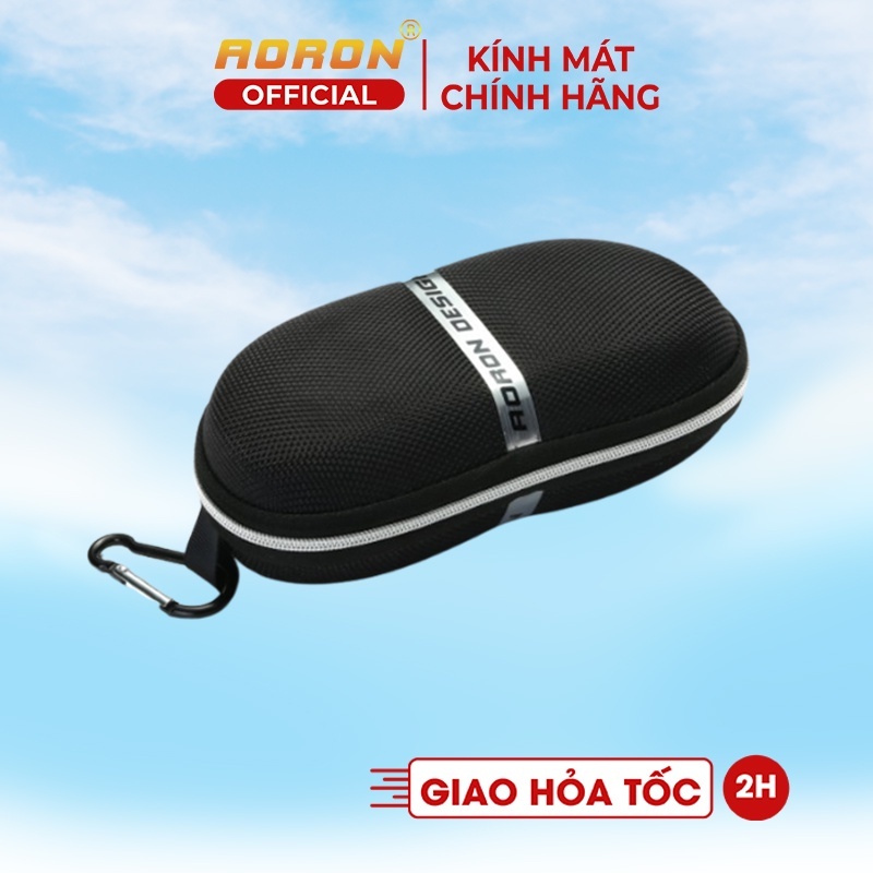 Hộp kính Aoron khóa kéo kiểu dáng thể thao mẫu chọn ngẫu nhiên giúp bảo quản kính chống bụi APK999 -