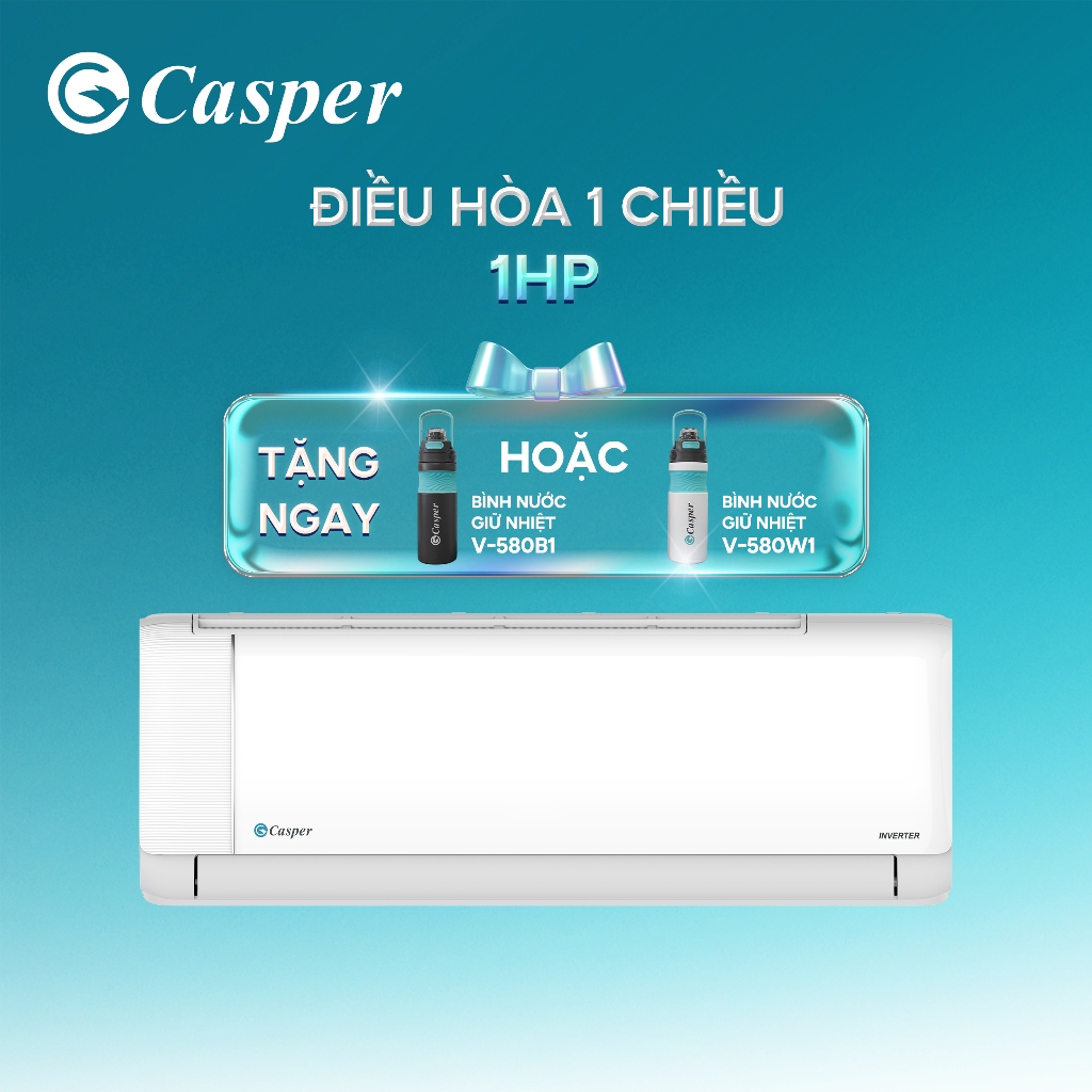 [TẶNG BÌNH GIỮ NHIỆT] Máy lạnh Casper Inverter ProAir 1 chiều 1HP JC-09IU36/EC-09IU36 - Bảo hành 3 n