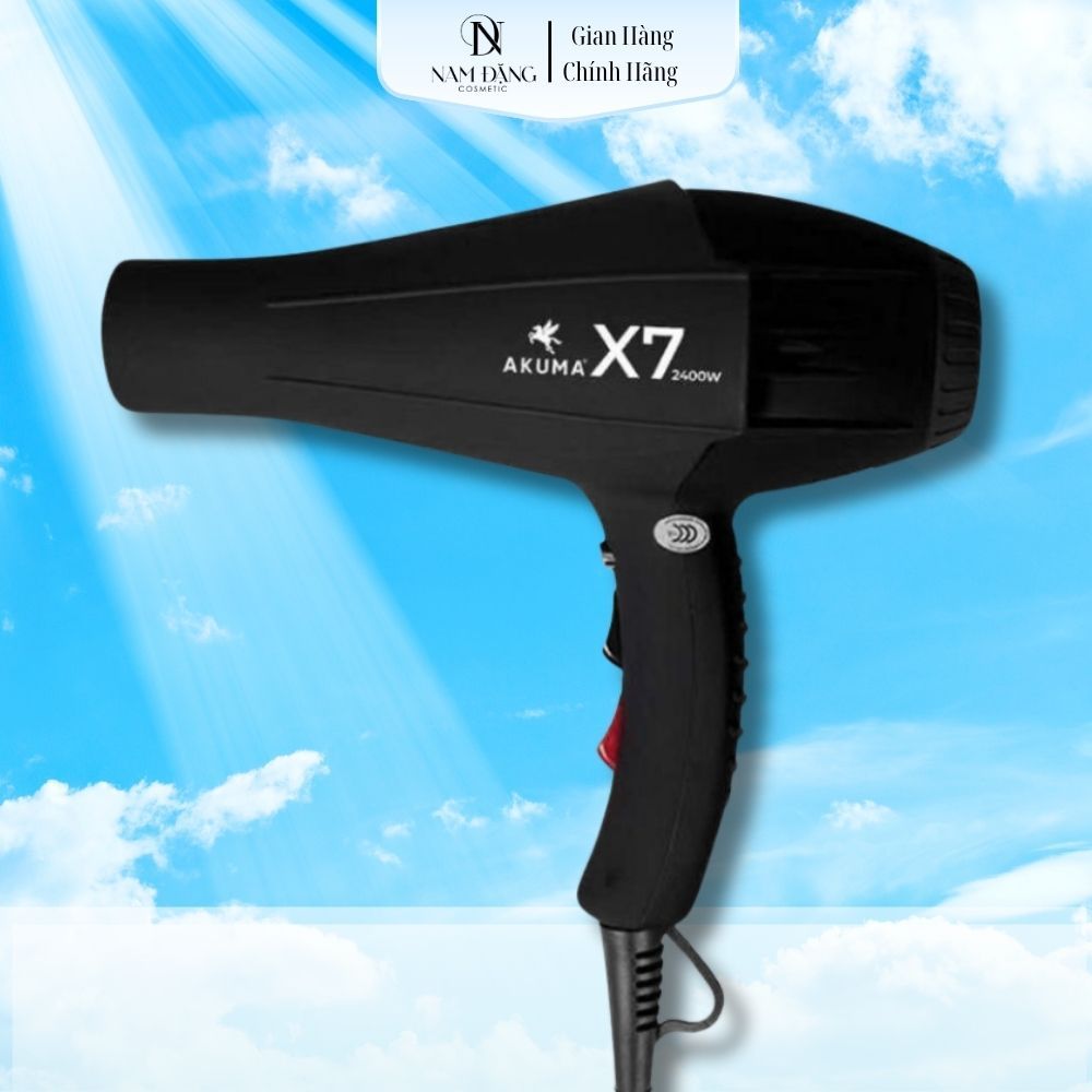 Máy Sấy Tóc AKUMA X7 Màu Đen Powerful Drying 2400W Máy Khỏe Dây Dài Nhiều Chế Độ Gió