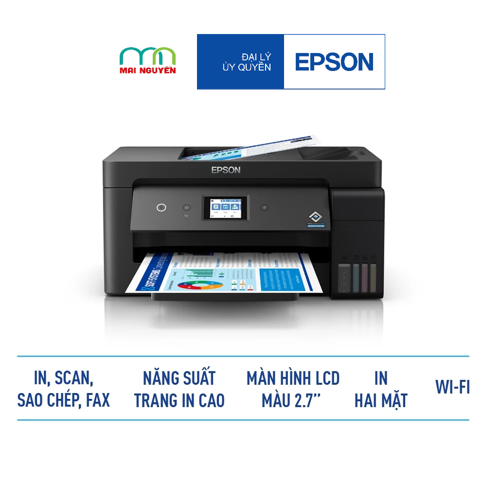 Máy In Phun Màu Epson L14150 Chính Hãng - Linh Hoạt Trên Nhiều Kích Cỡ Giấy