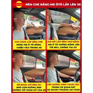 Rèm Che Nắng Nam Châm Cao Cấp MR Ô TÔ  xe GEELY COOLRAY BYD OMODA Chống Tia UV Cản Nắng 90% Bộ 4 Tấm BH 24 tháng BIG B