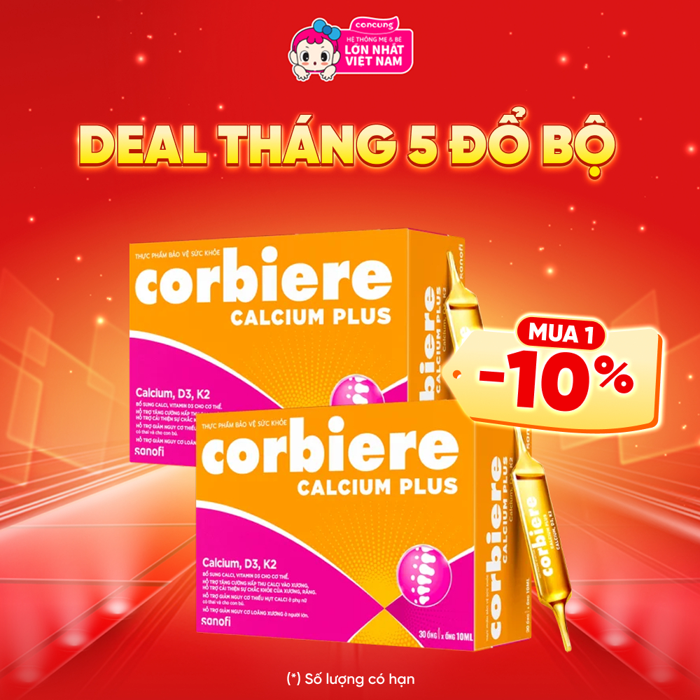 Combo 2 Thực phẩm bảo vệ sức khỏe Corbiere Calcium Plus