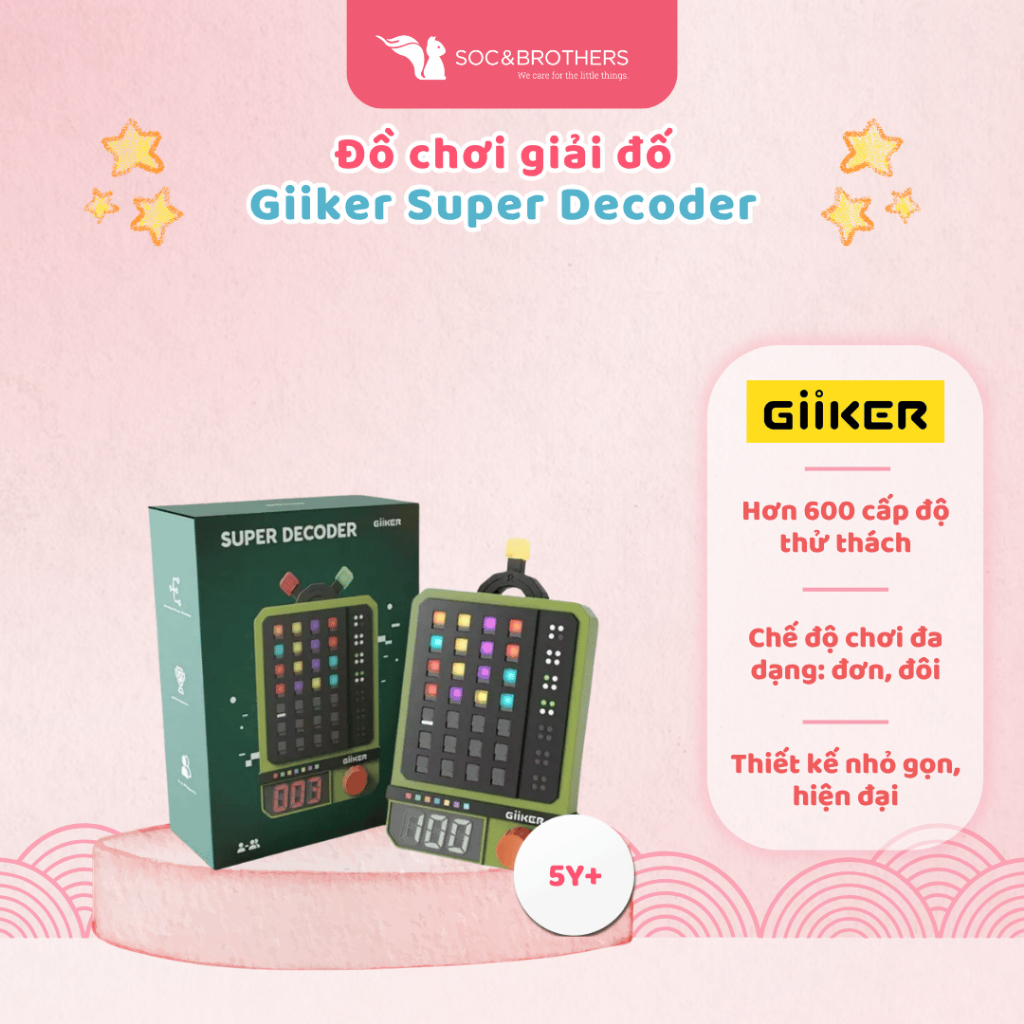 Đồ chơi giải đố cầm tay công nghệ - Đồ chơi thử thách màu sắc Giiker Super Decoder - socandbrothers