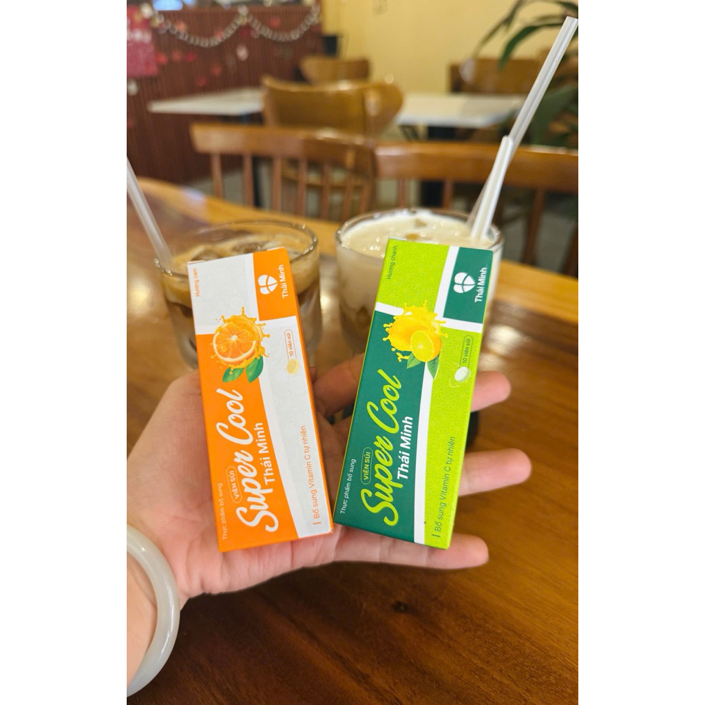 Viên C Sủi Super Cool Thái Minh - Giúp Bổ Sung Vitamin C và Vitamin nhóm B - Thanh Nhiệt - Tuýp 10 v