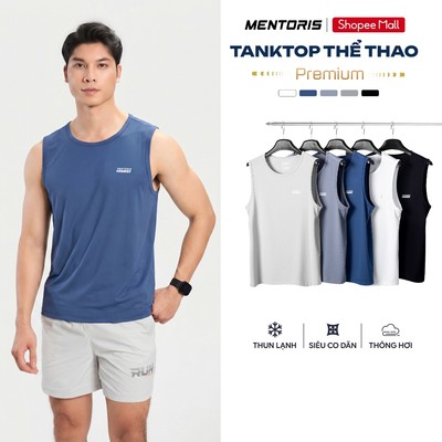 Áo Ba Lỗ Nam MENTORIS, Áo Tanktop Vải Coolmax, Thoáng Khí, Form Regular Fit,Vận Động Thoải Mái MATT25S001