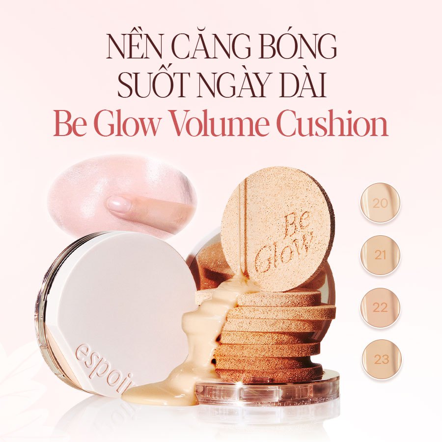ESPOIR Phấn Nước Bắt Sáng Espoir Be Glow Volume Cushion SPF42 PA+++ 13g