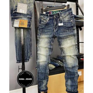 Quần jean nam dài wash cao cấp HUBA-JEANS Menswear Pants quầntàntật quần purple quần biker có túi