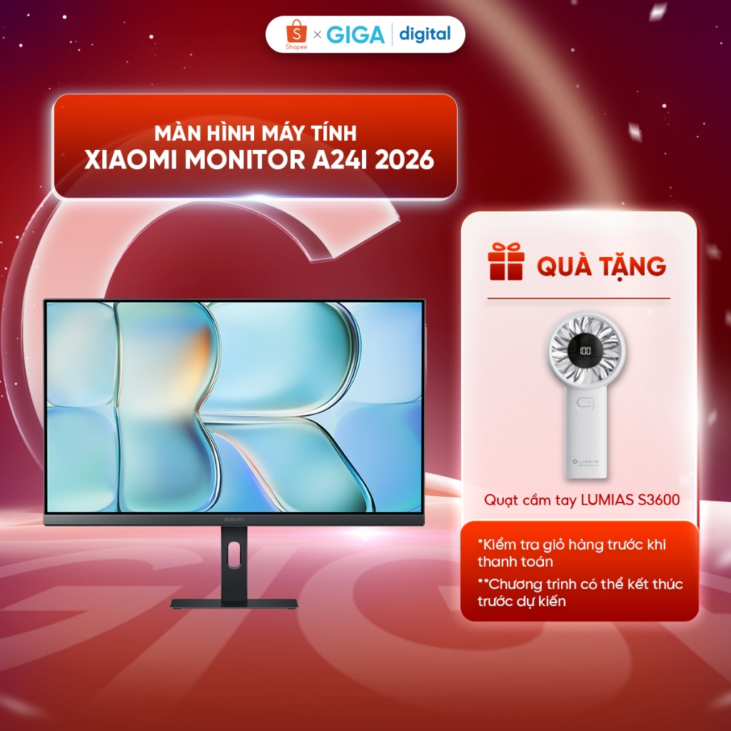 Màn hình máy tính Xiaomi A24i 2026 24 inch FullHD 100Hz ELA5444EU - Chính Hãng