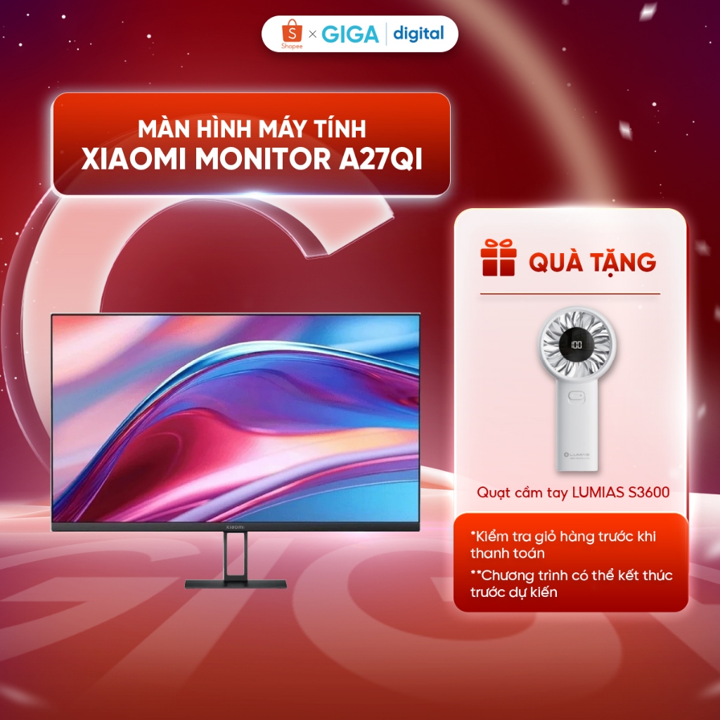 Màn hình máy tính PC Xiaomi Monitor 2K A27Qi 27inch - Tấm Nền LCD IPS -Tần Số Quét 100Hz - Thời gian