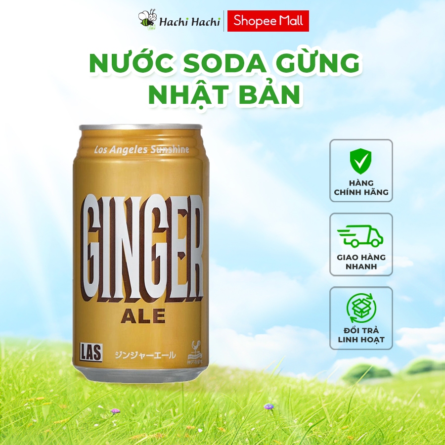 Nước Soda gừng Ginger Ale 350ml  - Hachi Hachi Japan Shop