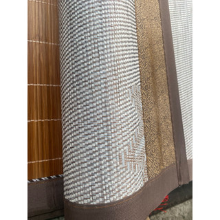 Chiếu trúc tăm vân gỗ đế lụa loại đẹp